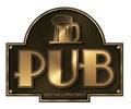 Pub sign Brass Plaque