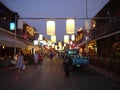 Pub street Siem reap Cambodia Royalty Free Stock Photo