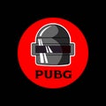 PUBG - PlayerUnknowns Battlegrounds Game. Vector helmet from Playerunknown`s Battleground. Cartoon illustration Royalty Free Stock Photo