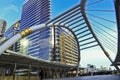 Pubic skywalk at Bangkok downtown square ,Thailand Royalty Free Stock Photo