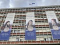 Public administration buildings decorated with the Heroes of Greek war of indeendence, celebrating the 200 years from greek