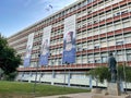 Public administration buildings decorated with the Heroes of Greek war of independence, celebrating the 200 years from greek