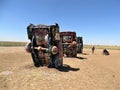 Cadillac Ranch, Interstate 40 frontage road, Amarillo, Texas Royalty Free Stock Photo