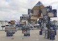 Public art mosaic shows Coronado s Tent City history at Glorietta Bay Marina.