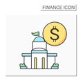 Public bank color icon
