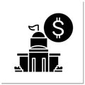 Public bank glyph icon