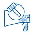 public bargaining doodle icon hand drawn illustration