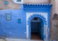 Public bath built in 1927 in Chefchaouen, a city in northwest Morocco noted for its buildings in shades of blue.