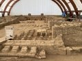 The public baths in the Viminacium Archaeological Park or Thermae of the Roman city and legionary fort Viminatium