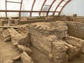 The public baths in the Viminacium Archaeological Park or Thermae of the Roman city and legionary fort Viminatium