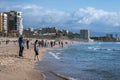 Public beach in Beirut, Lebanon Royalty Free Stock Photo