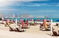 The public beach at Katara Cultural Center in Doha Royalty Free Stock Photo