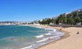 Public beach in the Promenade de la Croisette in Cannes, France