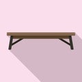 Public bench icon, flat style