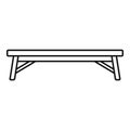 Public bench icon, outline style Royalty Free Stock Photo