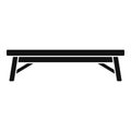 Public bench icon, simple style