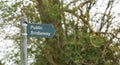 Public Bridleway sign in rural area