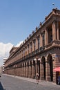 Public building with arcade and luminaires in San Luis Potosi