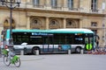 Public bus of Paris, Metro, RER train, tramway. Royalty Free Stock Photo