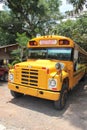 Public bus to Copan Ruinas, Honduras, the famous Mayan archeological site Royalty Free Stock Photo