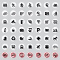 Public circle signs vector set