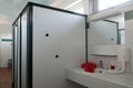 Modern sanitary room and sanitary facilities in a public building, Germany, Europe