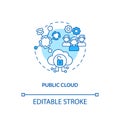 Public cloud concept icon Royalty Free Stock Photo