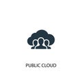 Public cloud icon. Simple element Royalty Free Stock Photo