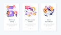 Public control and automated counting app interface template.