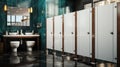 Public Conveniences. A Look Inside the Modern Public Restroom. Generative AI Royalty Free Stock Photo