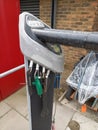 A Public Cycle Repair Station from the Left Side Showing Some of the Tools