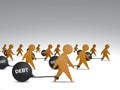 People are in debt illustration vector. Royalty Free Stock Photo