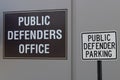 Public Defenders Office. A public defender is a lawyer appointed to represent people who otherwise cannot afford to hire a lawyer Royalty Free Stock Photo