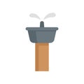 Public drinking fountain icon flat isolated vector