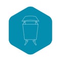 Public dust bin icon, outline style