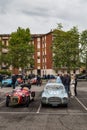 Public event of historical Parade of MilleMiglia a classic italian road race with vintage cars