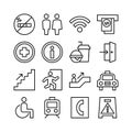 Public Facilities, Public navigation icon set