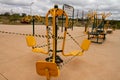 A public fitness park has been sealed off by the Brazilian, Government Royalty Free Stock Photo