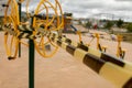 A public fitness park has been sealed off by the Brazilian, Government Royalty Free Stock Photo