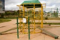 A public fitness park has been sealed off by the Brazilian, Government Royalty Free Stock Photo