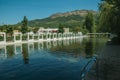 Public fluvial pool on the Sever River in Portagem Royalty Free Stock Photo