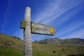 Public Footpath Sign in Langdale in English Lake District in United Kingdom Royalty Free Stock Photo