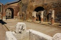 Public fountain. Herculaneum. Naples. Italy Royalty Free Stock Photo