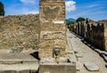 public fountain in the streets of Pompeii Royalty Free Stock Photo