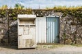 Public garbage and toy collection containers in vila cha, portugal