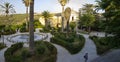 Public gardens in old Ragusa Ibla city, Sicily, Italy Royalty Free Stock Photo