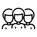 Public group target audience icon, outline style