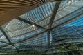 Public Hall of Tokyo International Forum building. Designed By Rafael Vinoly, located in Marunouchi district, Tokyo