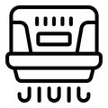 Public hand dryer icon outline vector. Electric drier machine