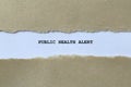 public health alert on white paper Royalty Free Stock Photo